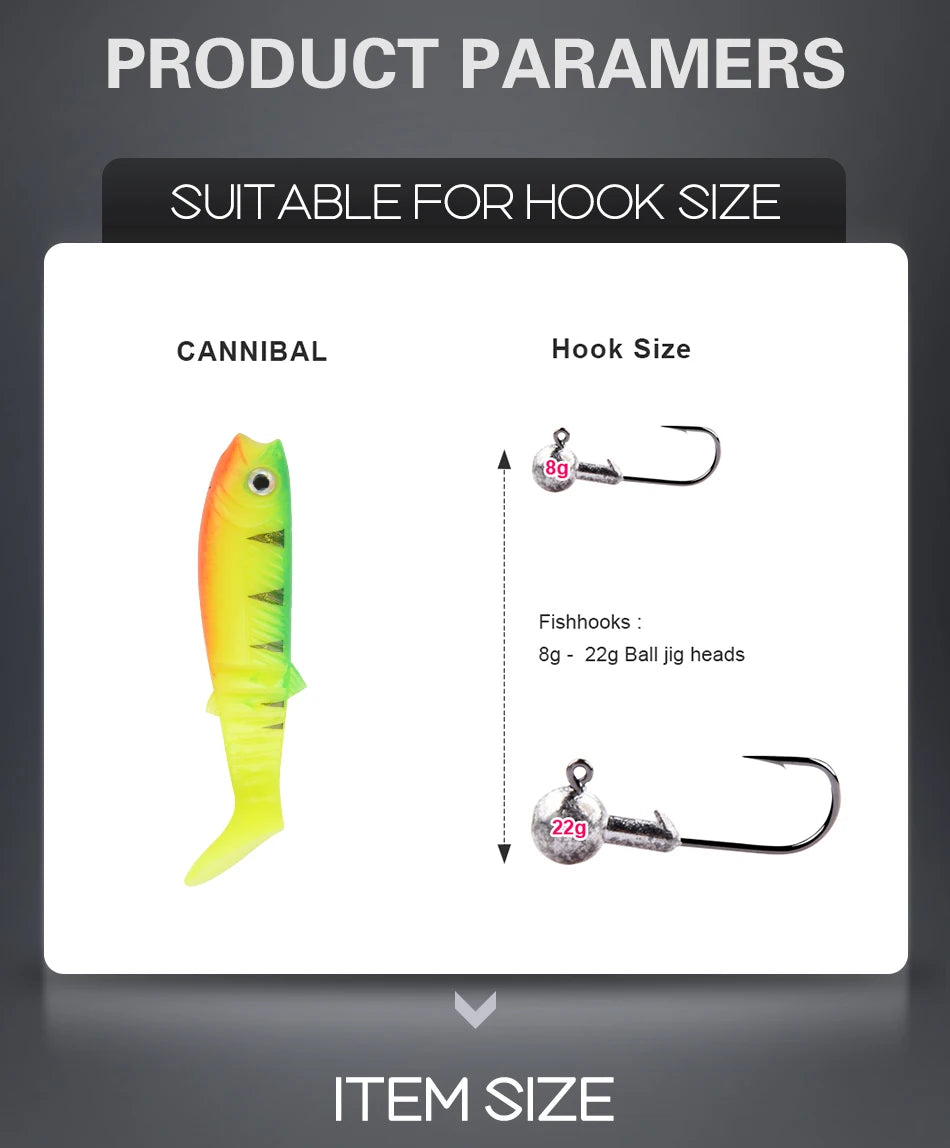 MEREDITH Cannibal Realistic Soft Swimbaits