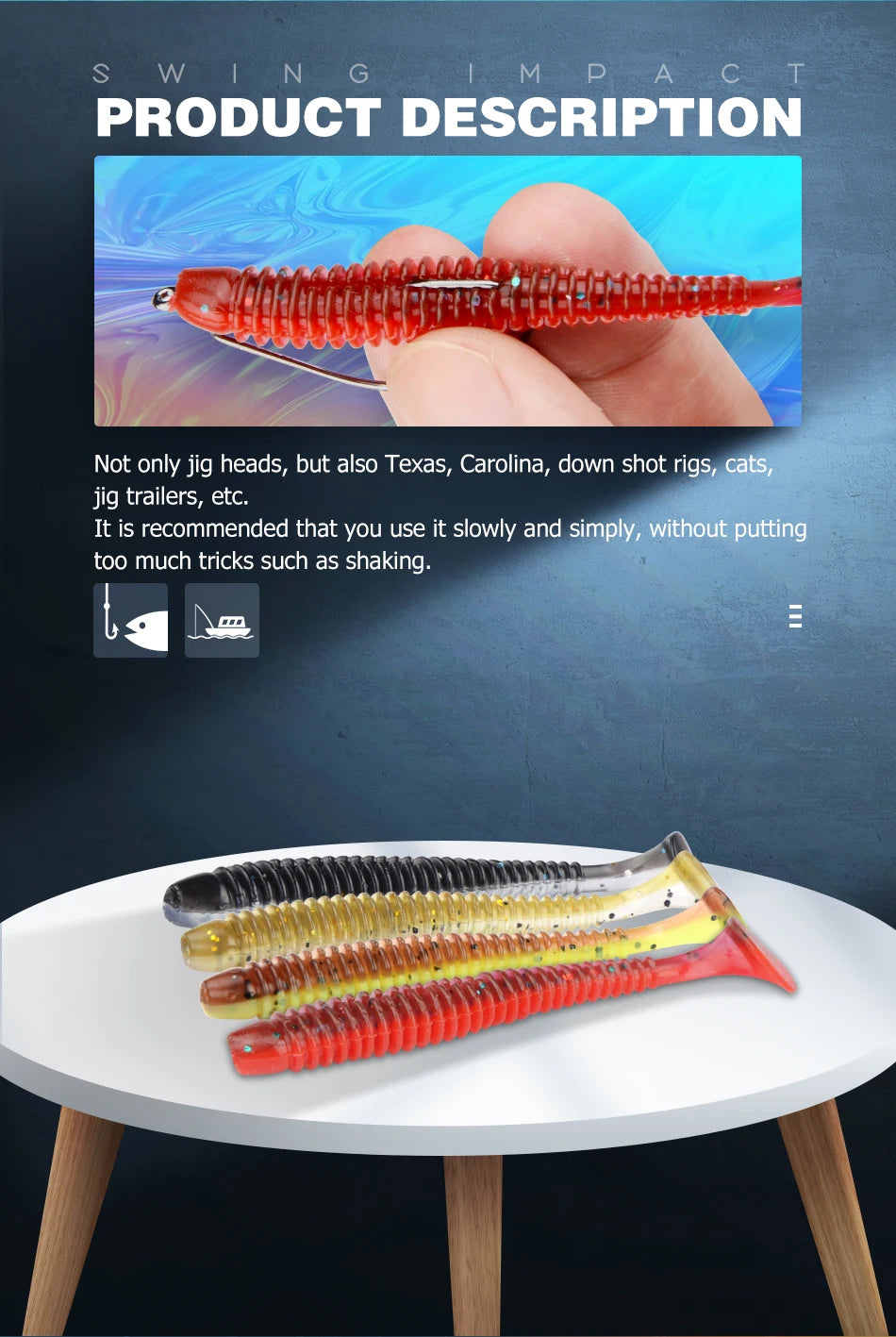 MEREDITH Swing Impact Classic Soft Swimbait 20pcs