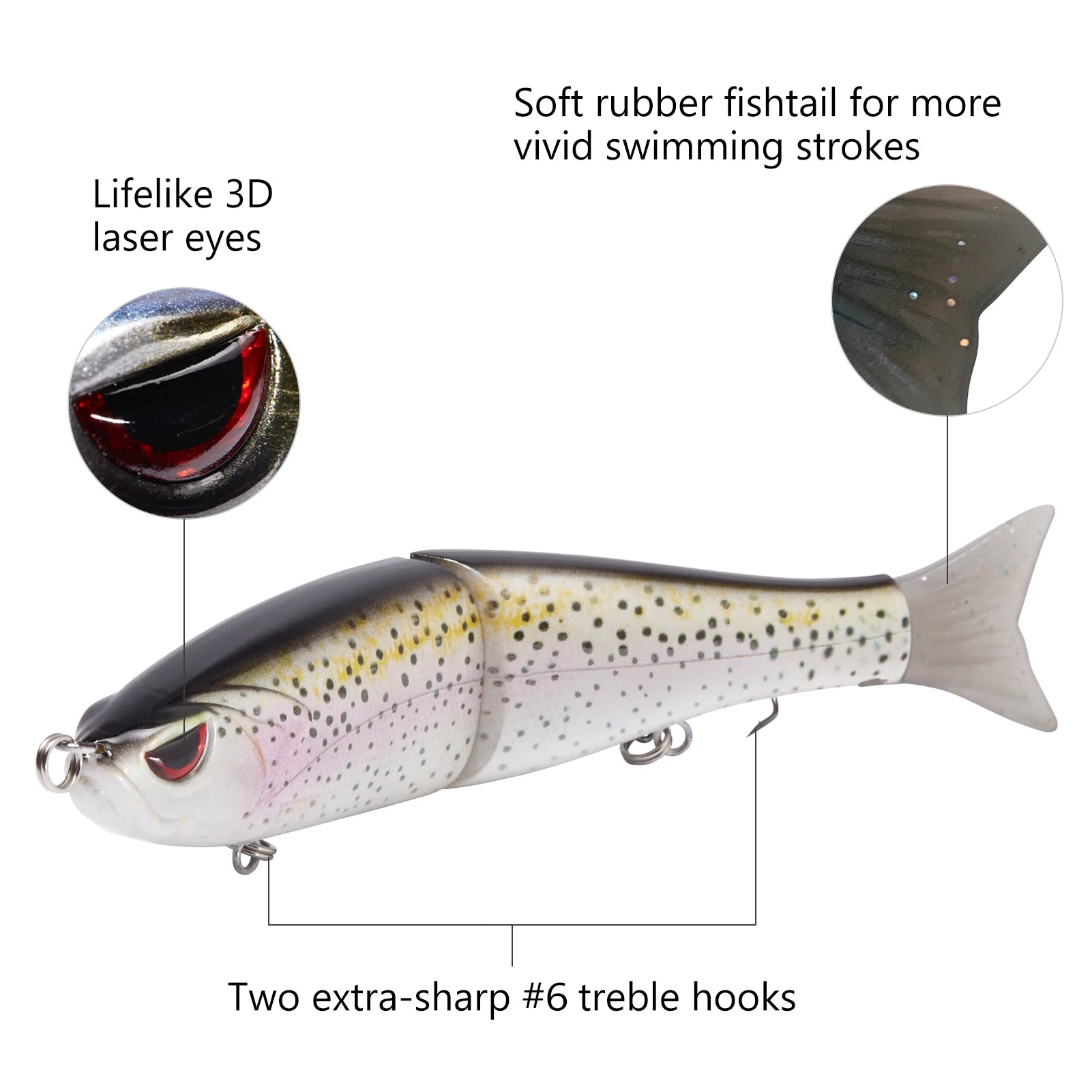 BASSDASH Hard Sinking Swimbait