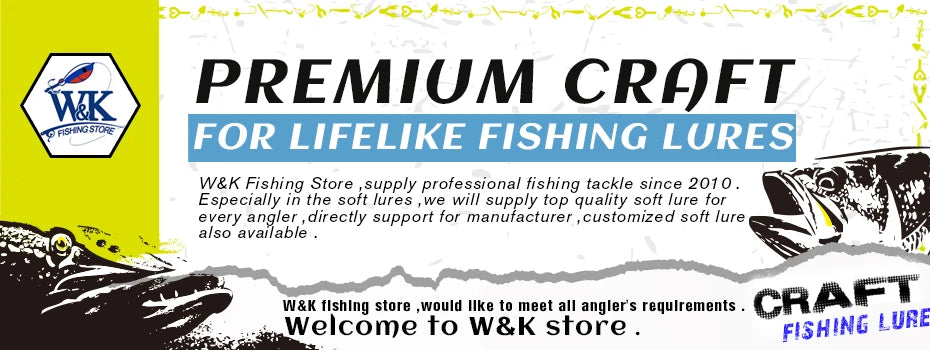 W&K Multicolored Soft Swimbait 10pcs