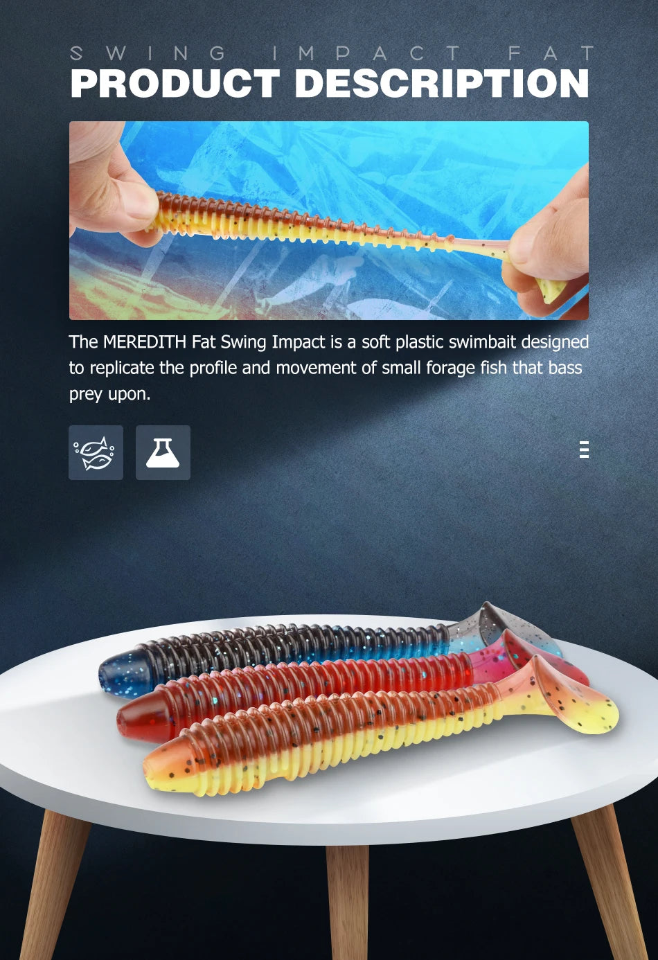 MEREDITH Swing Impact FAT Soft Swimbait