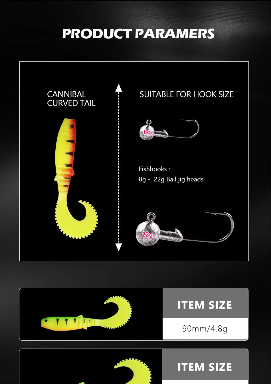 MEREDITH Multicolored Grubs