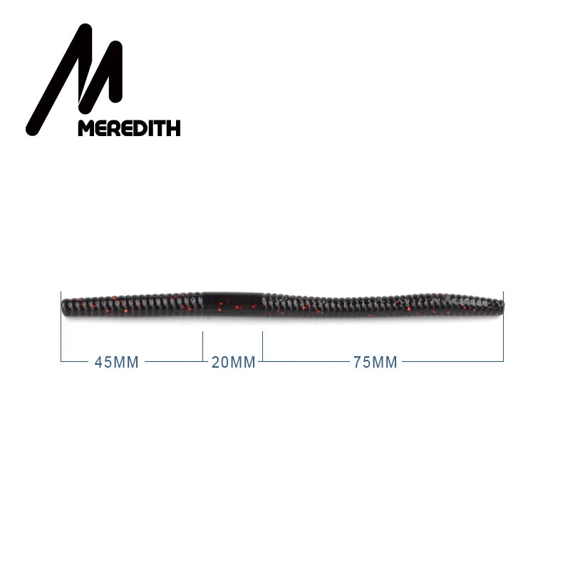 MEREDITH Soft Colored Worm 10pcs