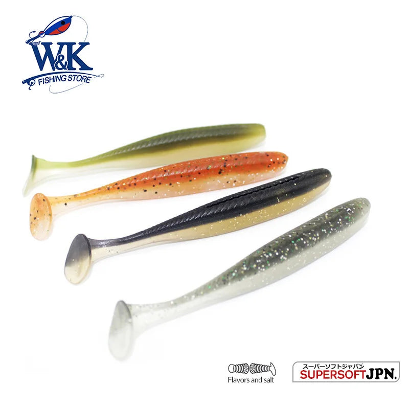 W&K Multicolored Soft Swimbait 10pcs