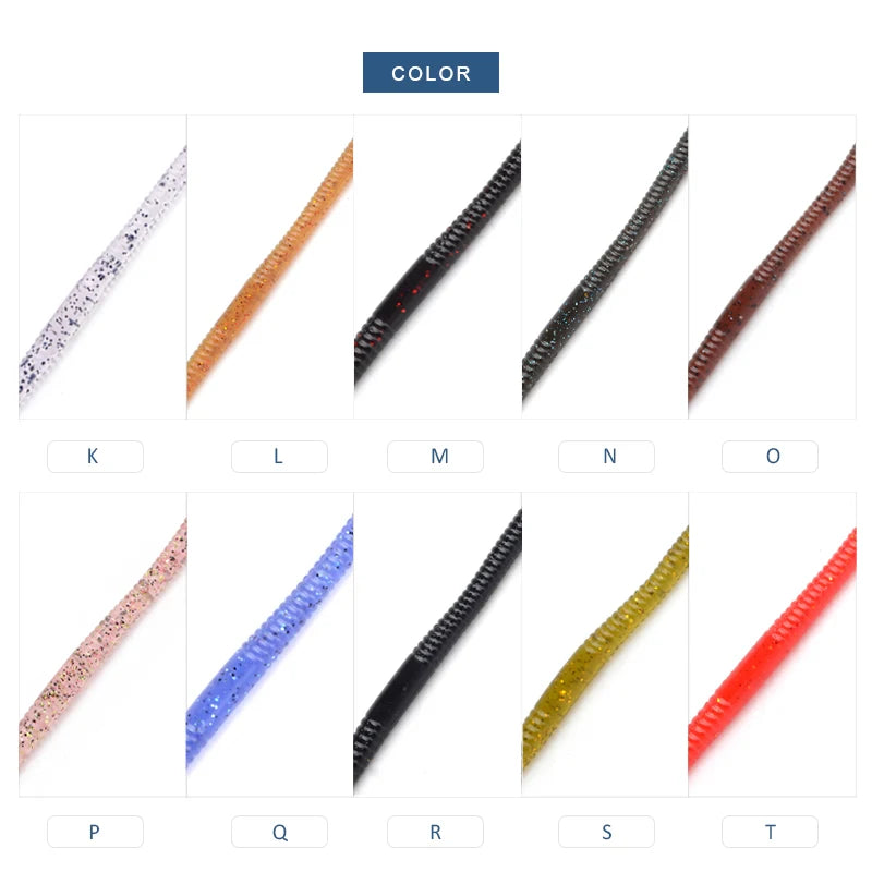 MEREDITH Soft Colored Worm 10pcs