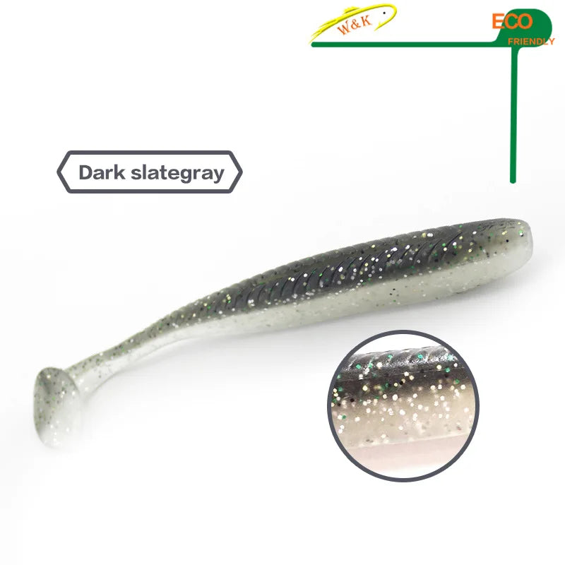 W&K Multicolored Soft Swimbait 10pcs