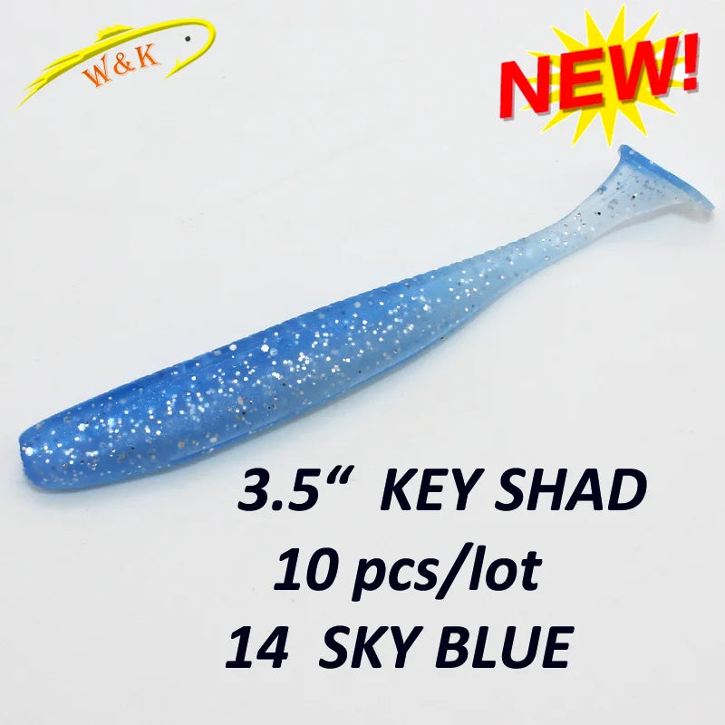 W&K Multicolored Soft Swimbait 10pcs