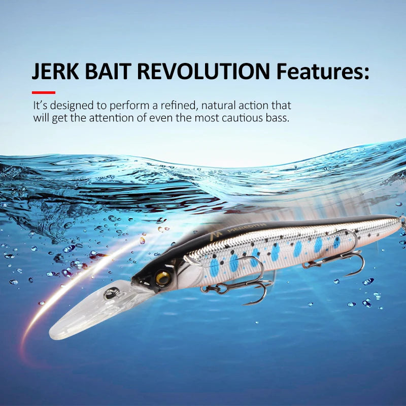 MEREDITH Slow Sinking Minnow Crankbait 0-3.0m