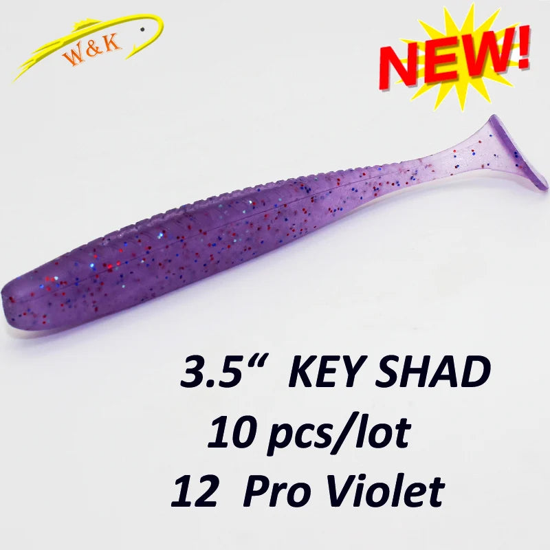 W&K Multicolored Soft Swimbait 10pcs