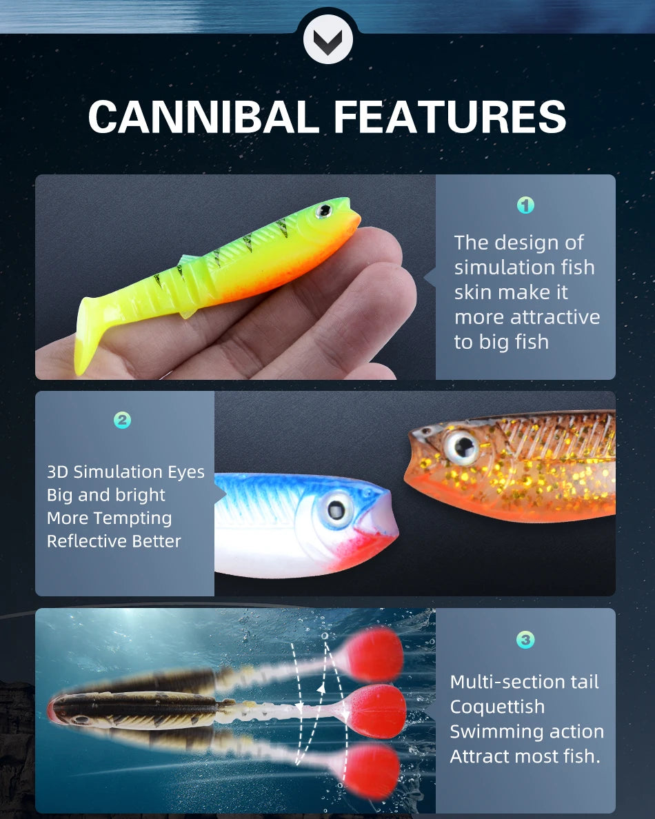 MEREDITH Cannibal Realistic Soft Swimbaits