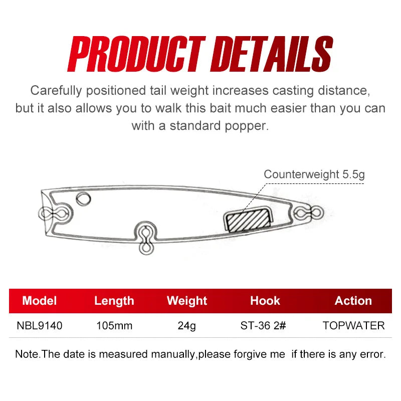 Noeby Popper TopWater 10.5cm