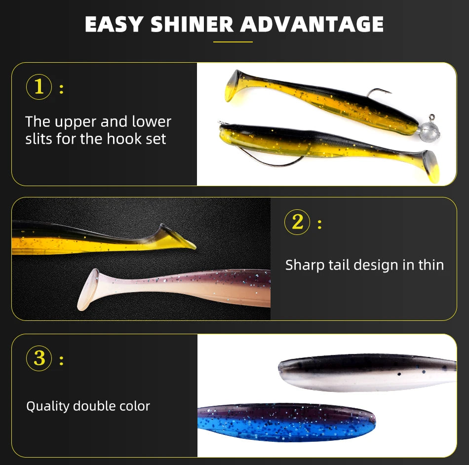 MEREDITH Easy Shiner Blasting Tail Soft Swimbaits