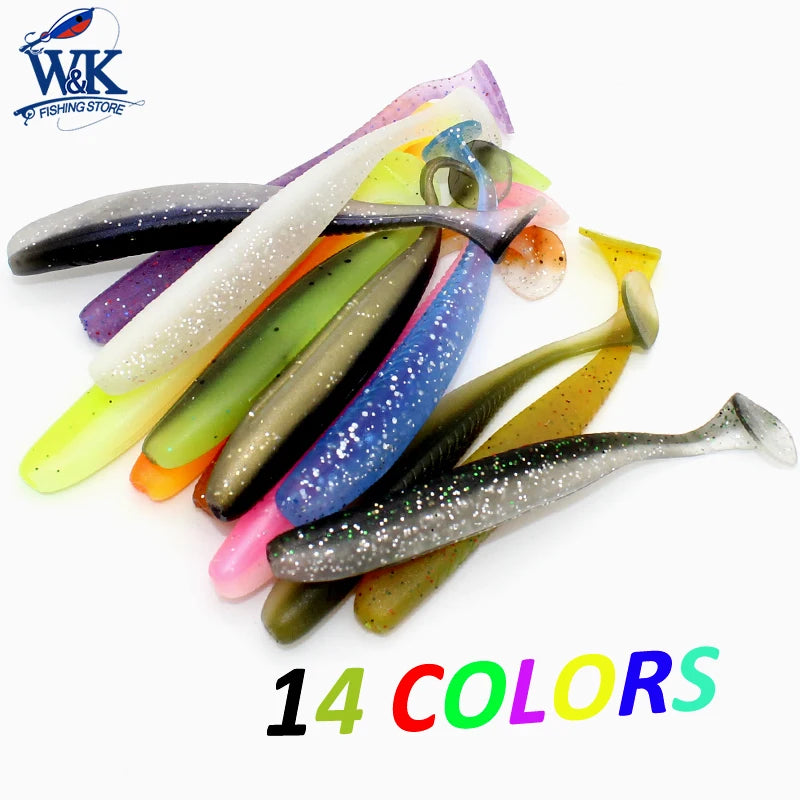 W&K Multicolored Soft Swimbait 10pcs