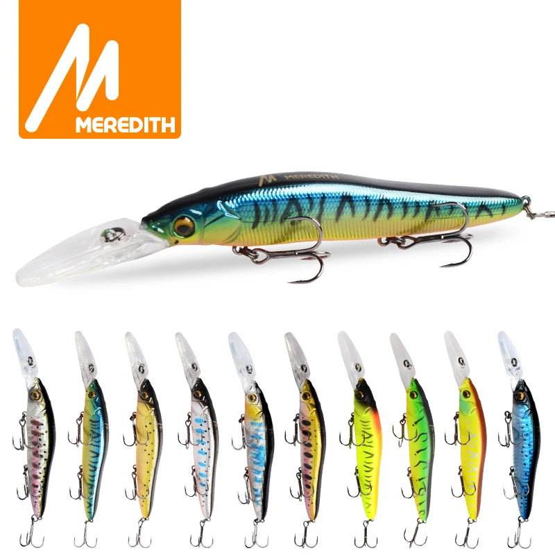 MEREDITH Slow Sinking Minnow Crankbait 0-3.0m