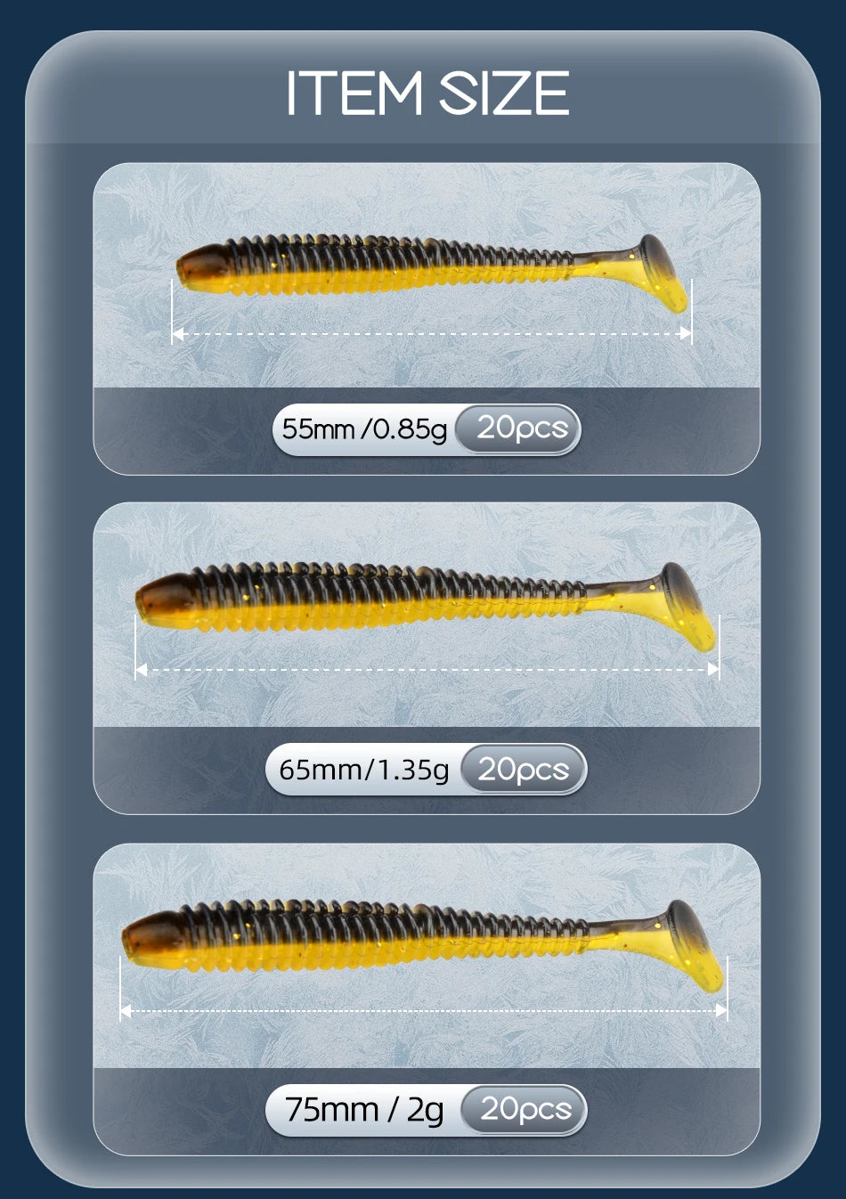 MEREDITH Swing Impact Classic Soft Swimbait 20pcs