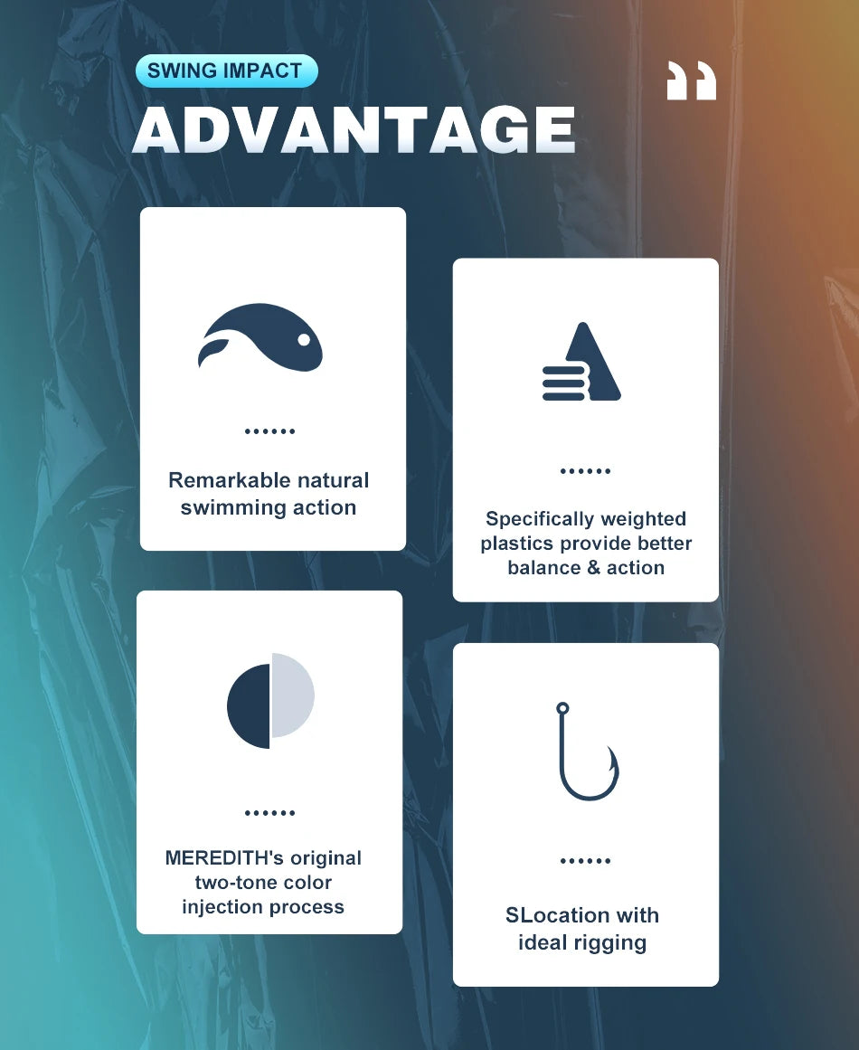 MEREDITH Swing Impact Classic Soft Swimbait 20pcs