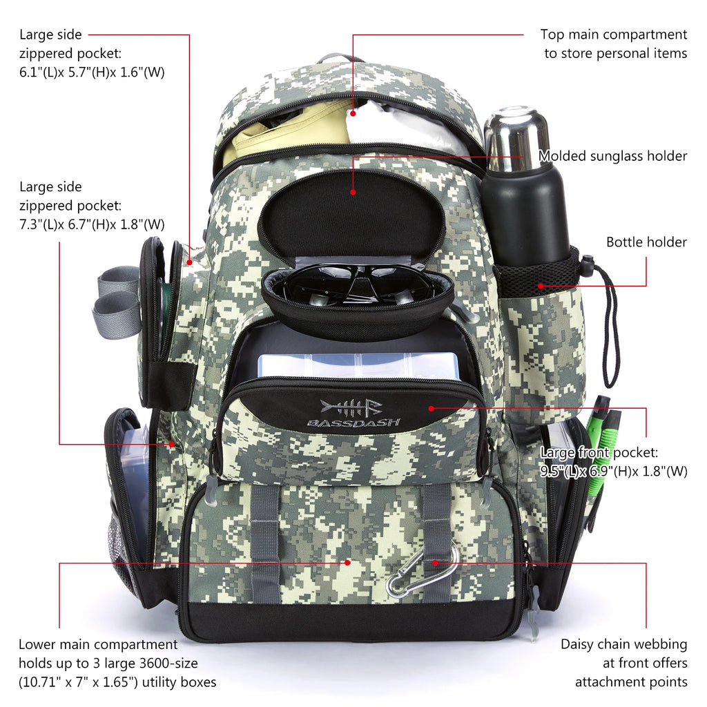 BASSDASH Fishing Tackle Bag