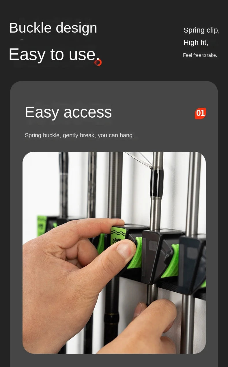 LINNHUE Wall Mounted Rod Holder