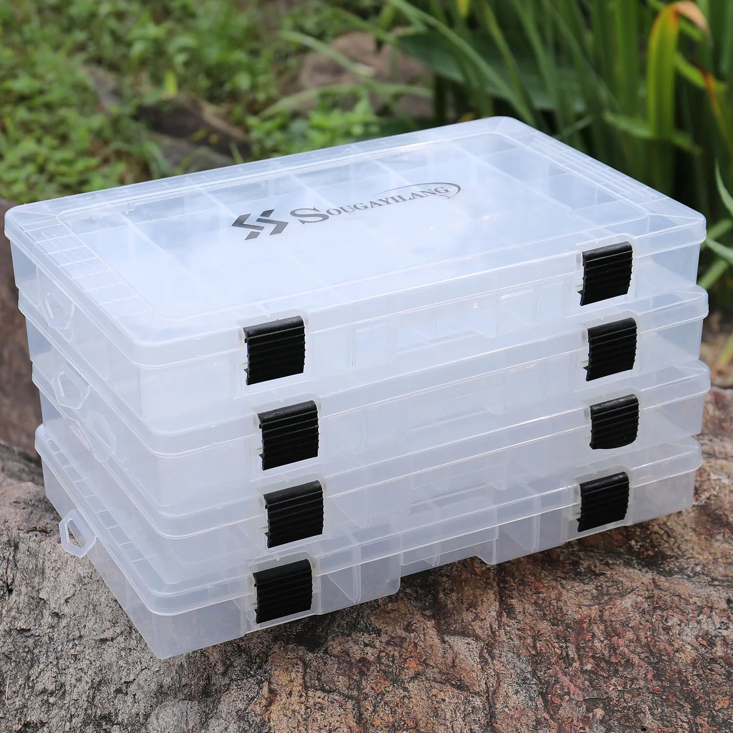SOUGAYILANG 1-4pcs Clear Tackle Box