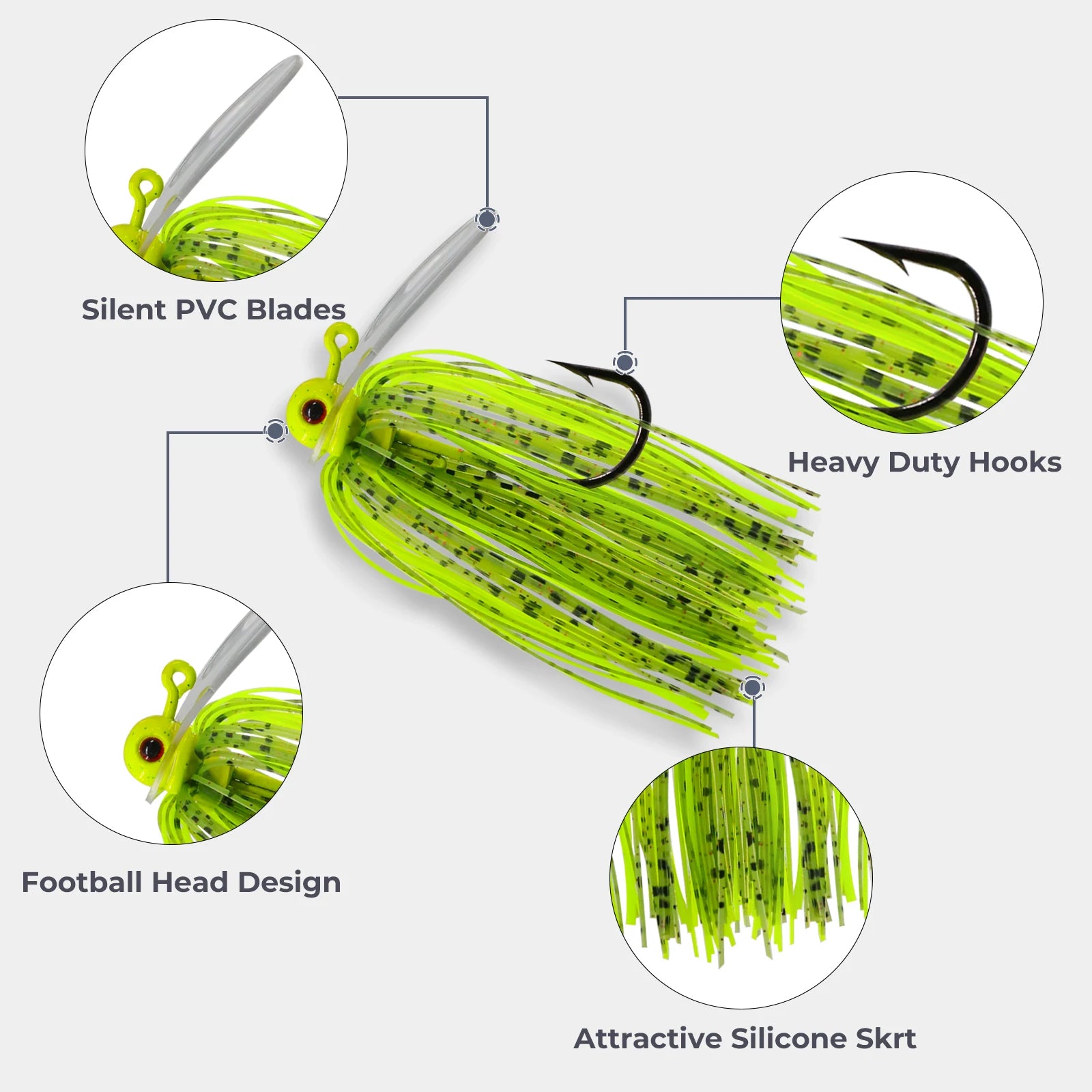 9KM DWLIFE Chatterbait Spotted & Multicolored