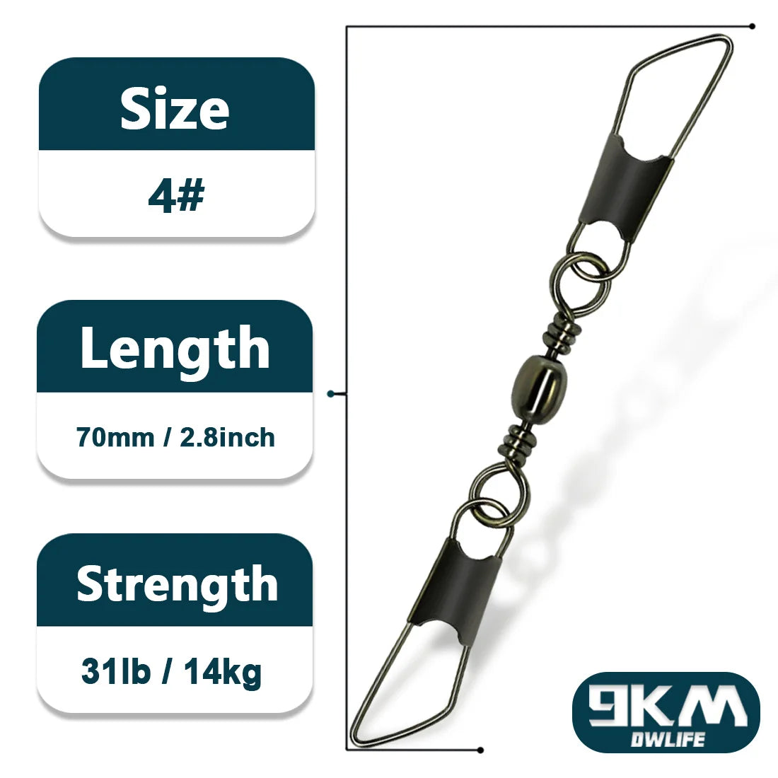 9KM DWLIFE Double Snap Swivels Set