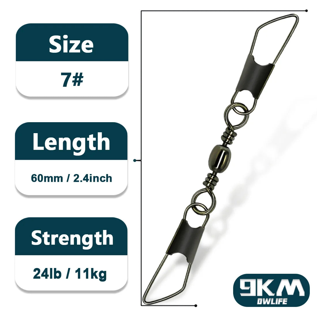 9KM DWLIFE Double Snap Swivels Set