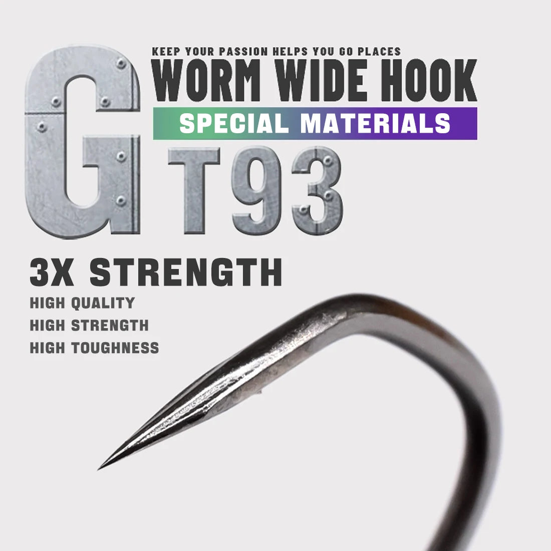 9KM DWLIFE Wide Gap Fishing Hook