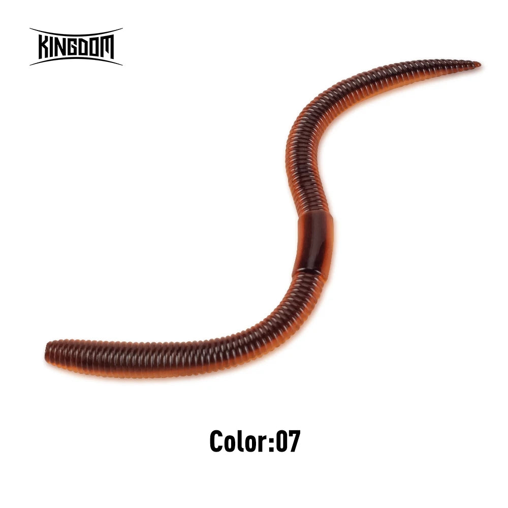 KINGDOM Soft Earthworm Bait 10-15pcs