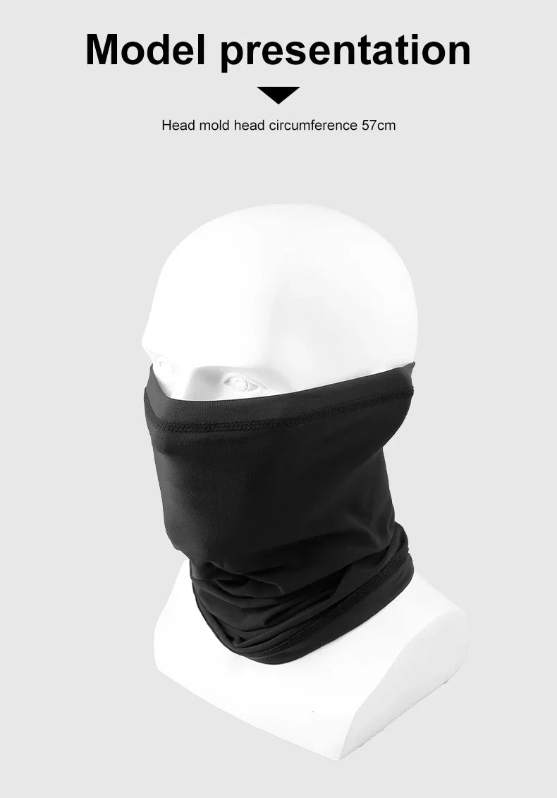 Fishing Face Mask White/Black