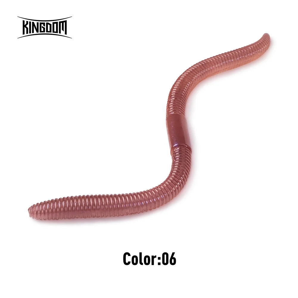 KINGDOM Soft Earthworm Bait 10-15pcs
