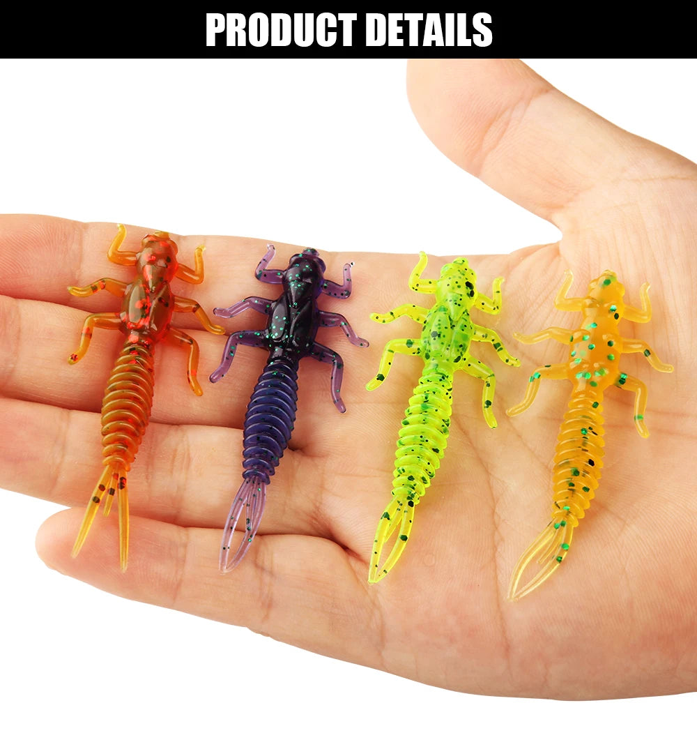 SPINPOLER Larve Soft Plastic Bait 10pcs