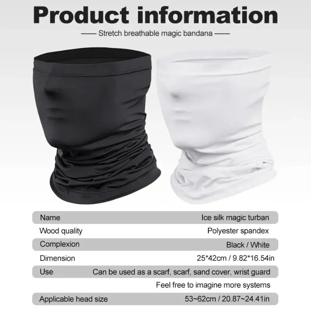 Fishing Face Mask White/Black