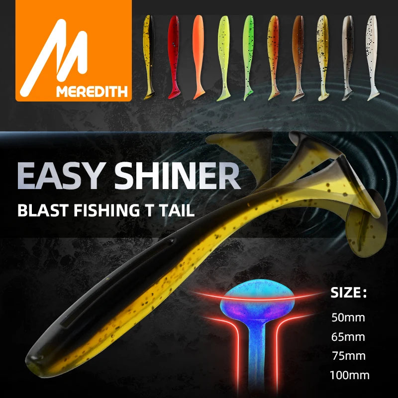 MEREDITH Easy Shiner Blasting Tail Soft Swimbaits