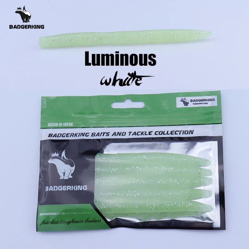 BADGERKING Colored Worm Soft Plastics