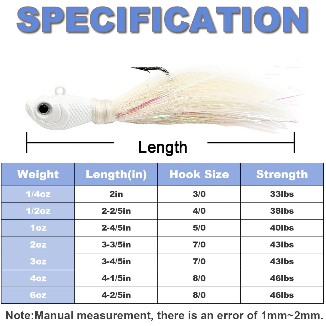 9KM DWLIFE Feathered Jig Head (3pcs)