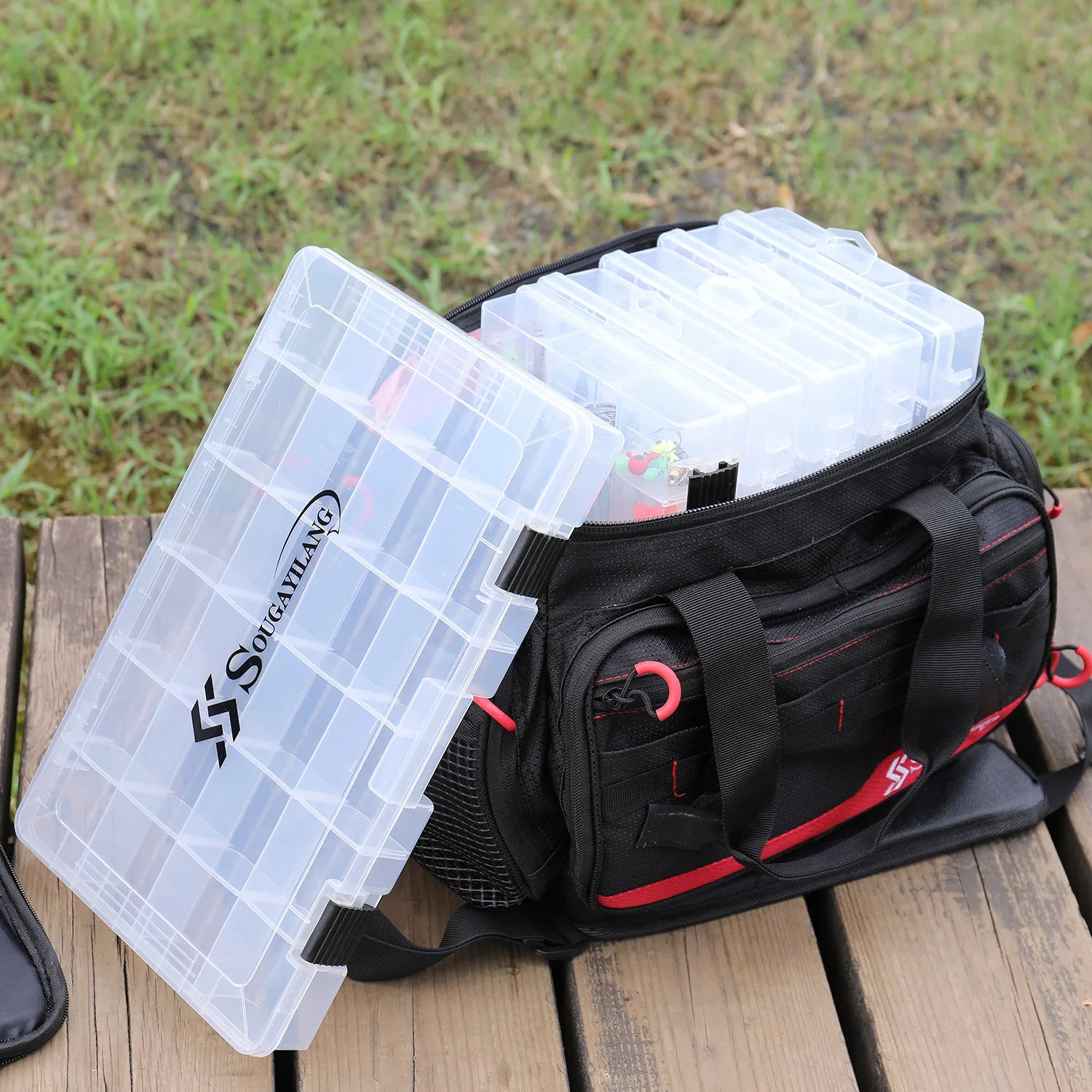 SOUGAYILANG 1-4pcs Clear Tackle Box