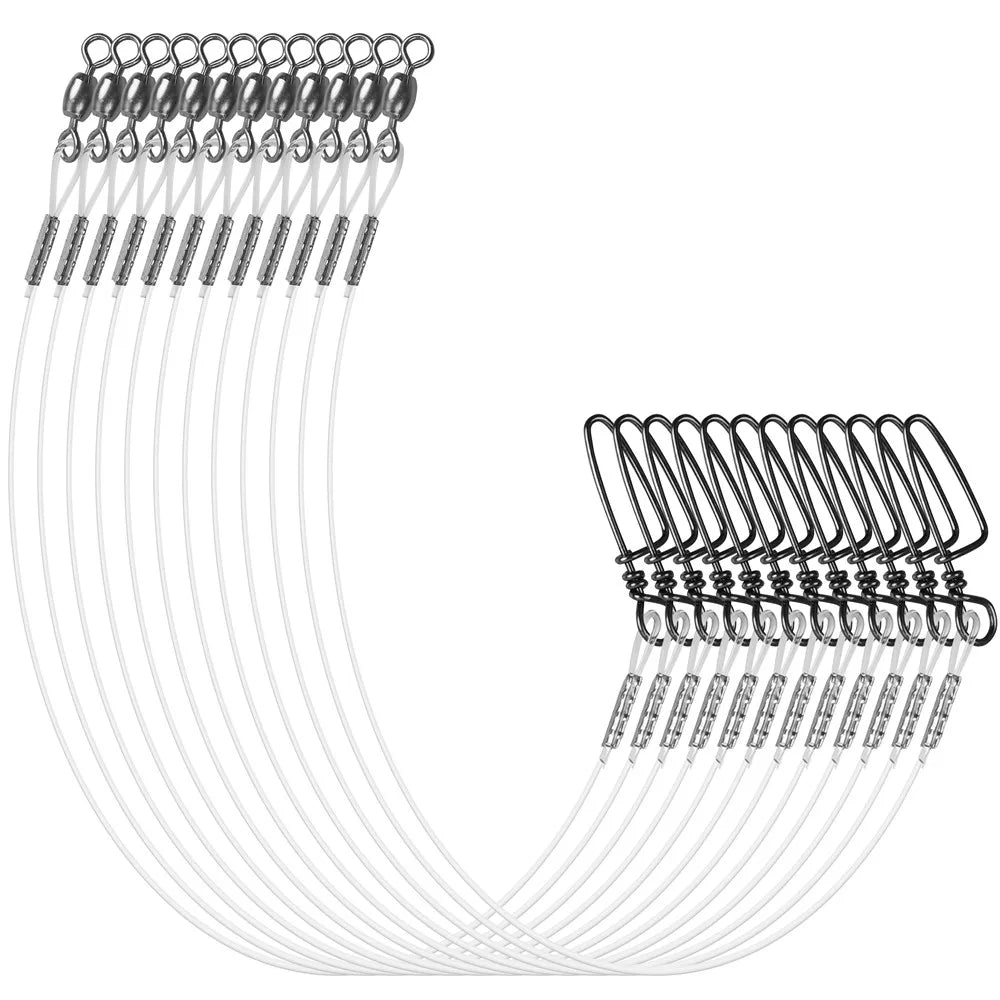 Fluorocarbon Fishing Line Leader with Snap Swivel