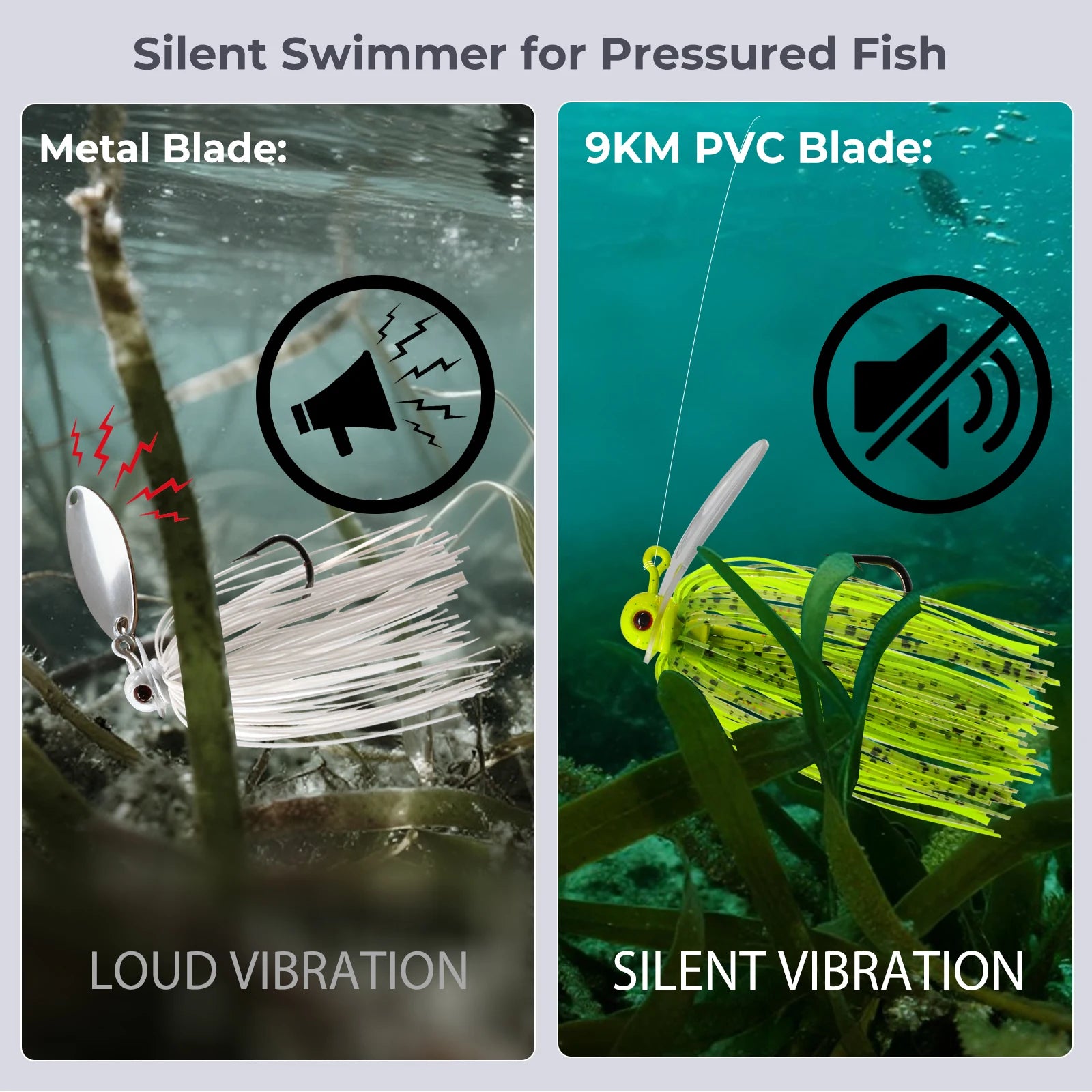 9KM DWLIFE Chatterbait Spotted & Multicolored