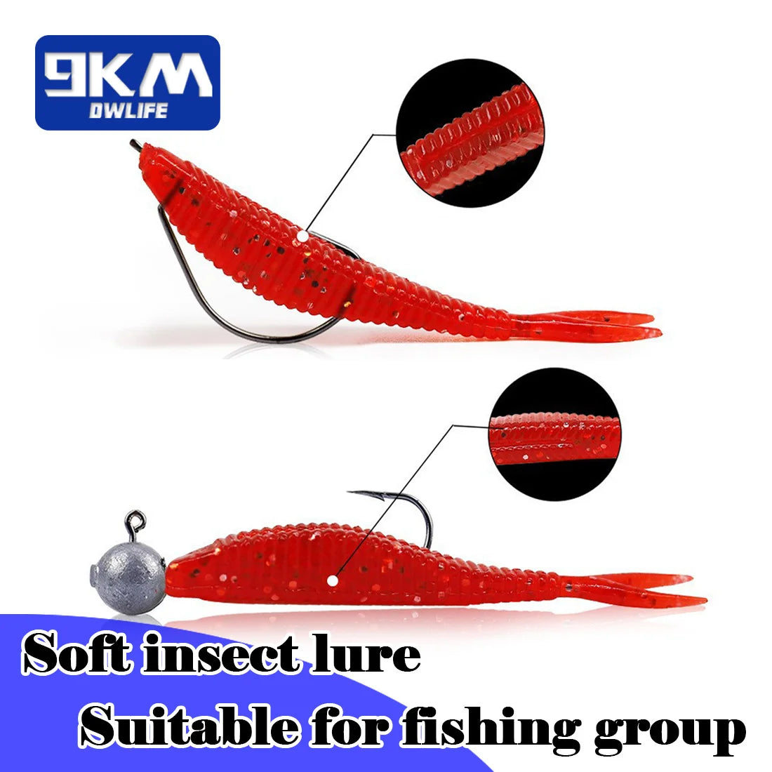 9KM DWLIFE Soft Plastic Minnow 15pcs