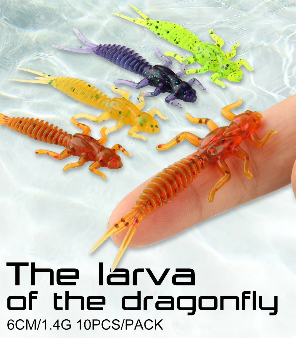 SPINPOLER Larve Soft Plastic Bait 10pcs