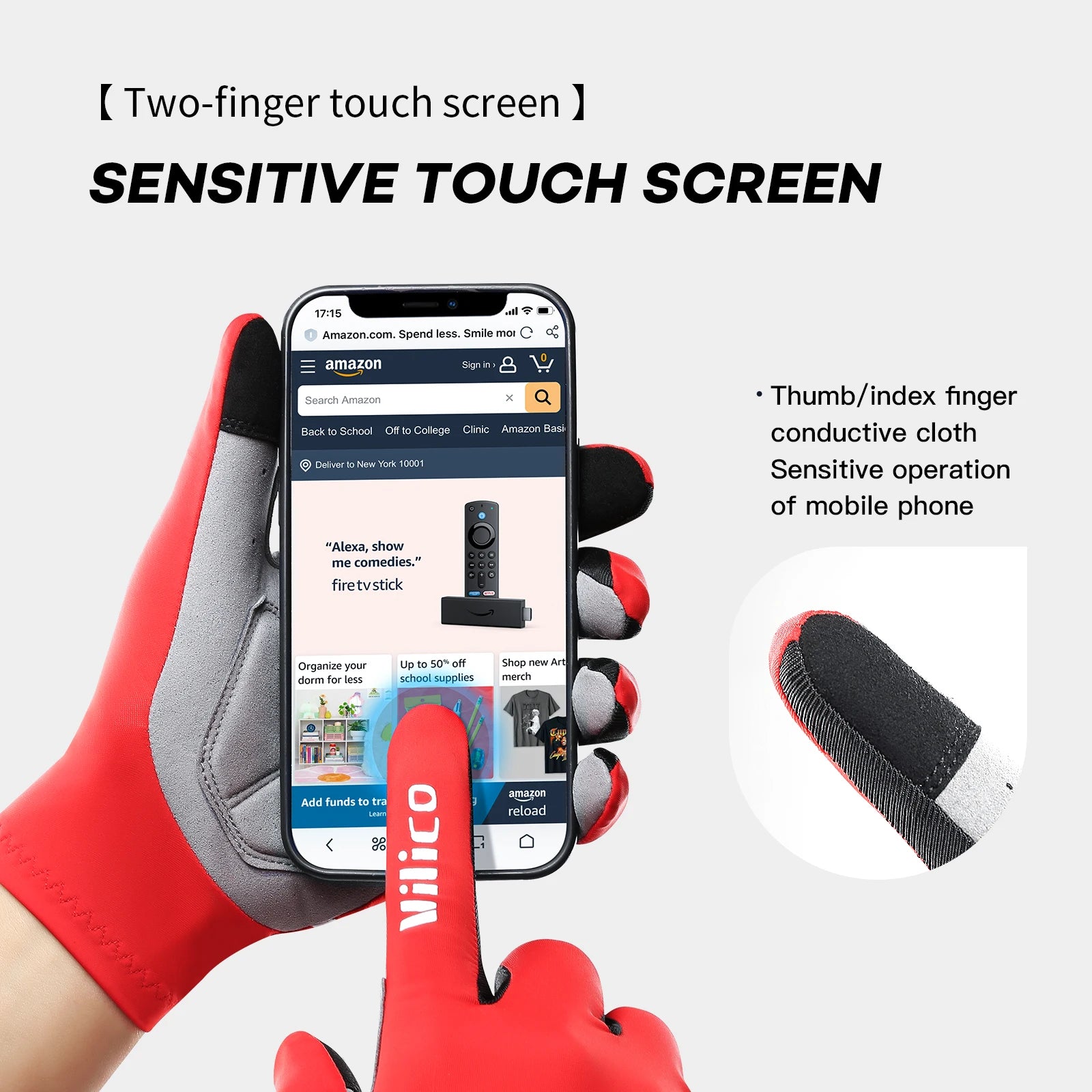 KYNCILOR Touch Screen Full Fingers Gloves