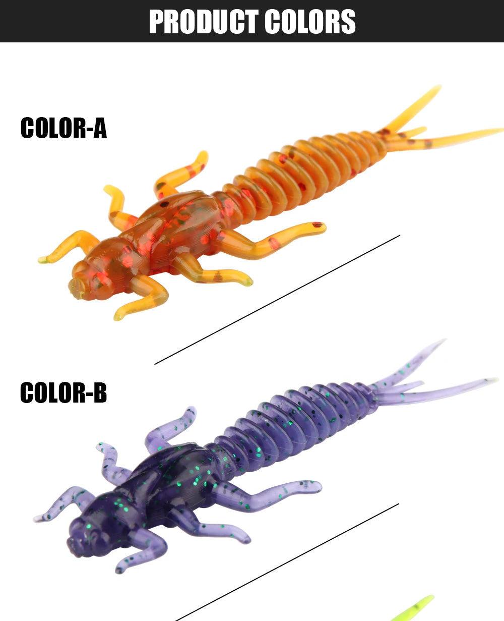 SPINPOLER Larve Soft Plastic Bait 10pcs