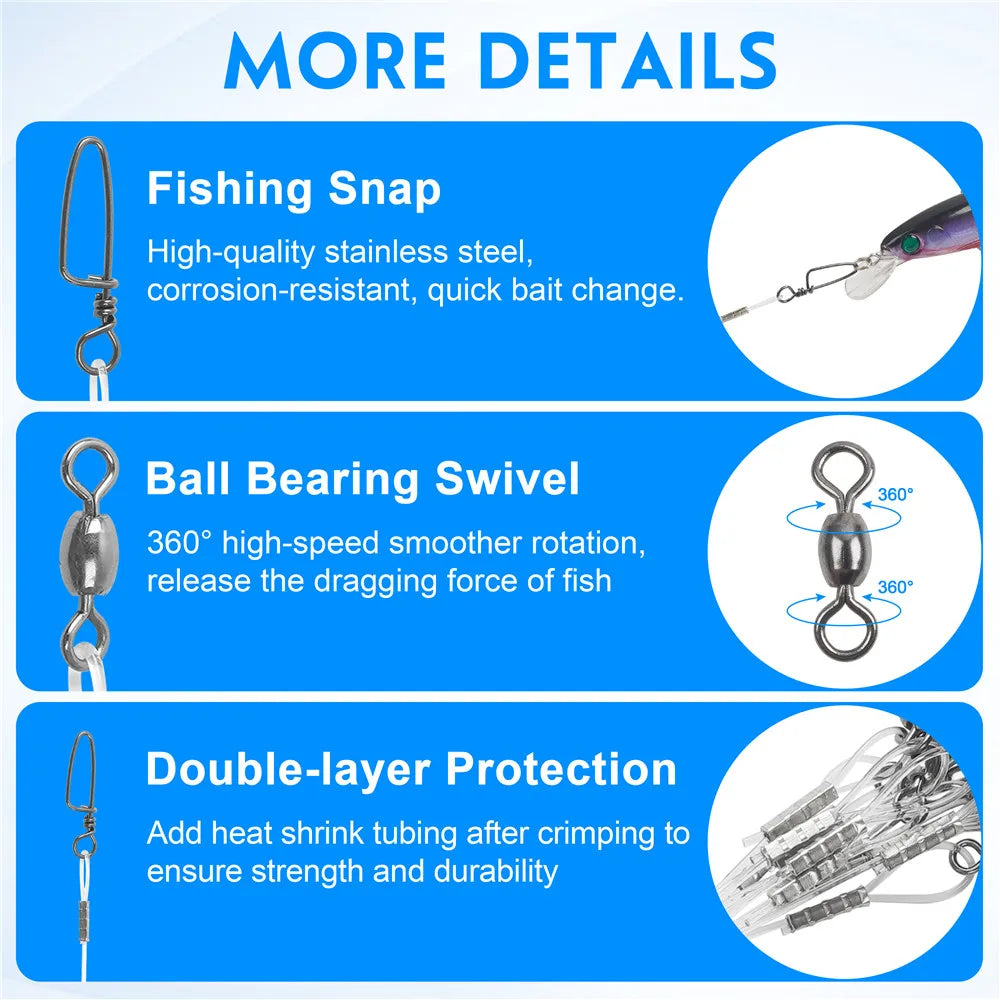 JSHANMEI Fluorocarbon Fishing Line Leaders