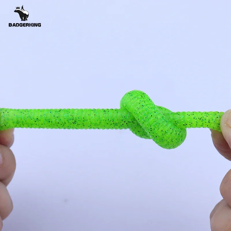 BADGERKING Colored Worm Soft Plastics