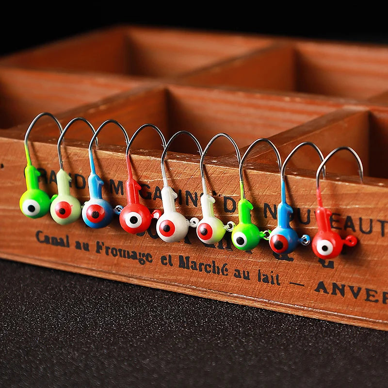 Colored Jig Heads (9pcs)