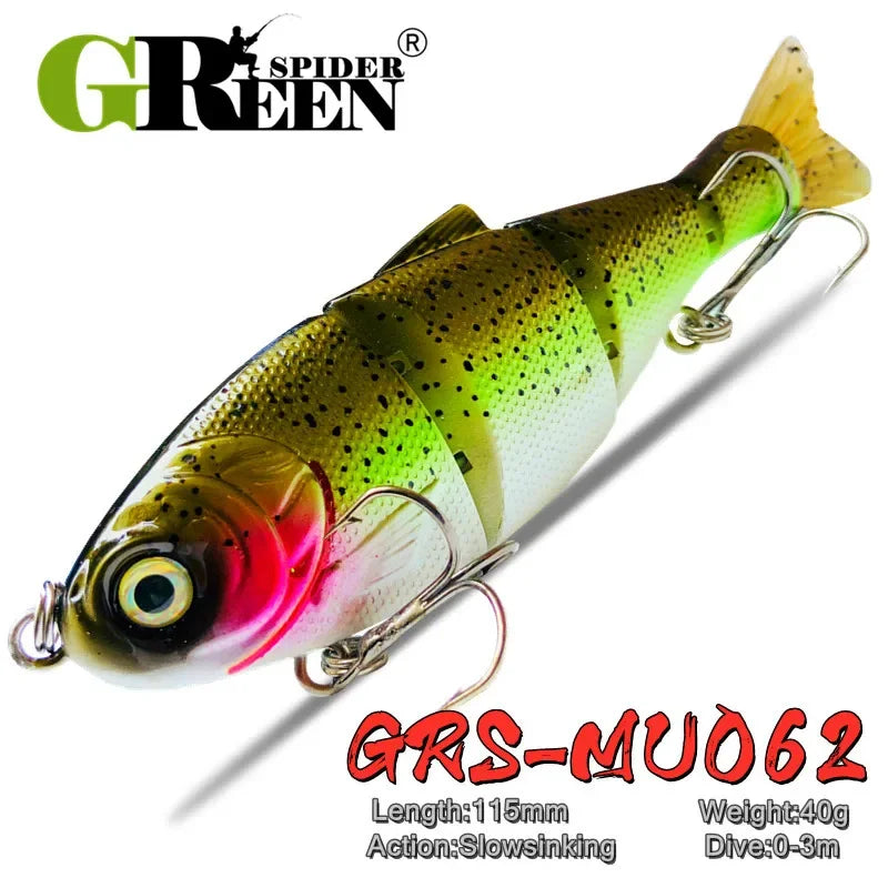 GREENSPIDER Slow-Sinking Hard Swimbait