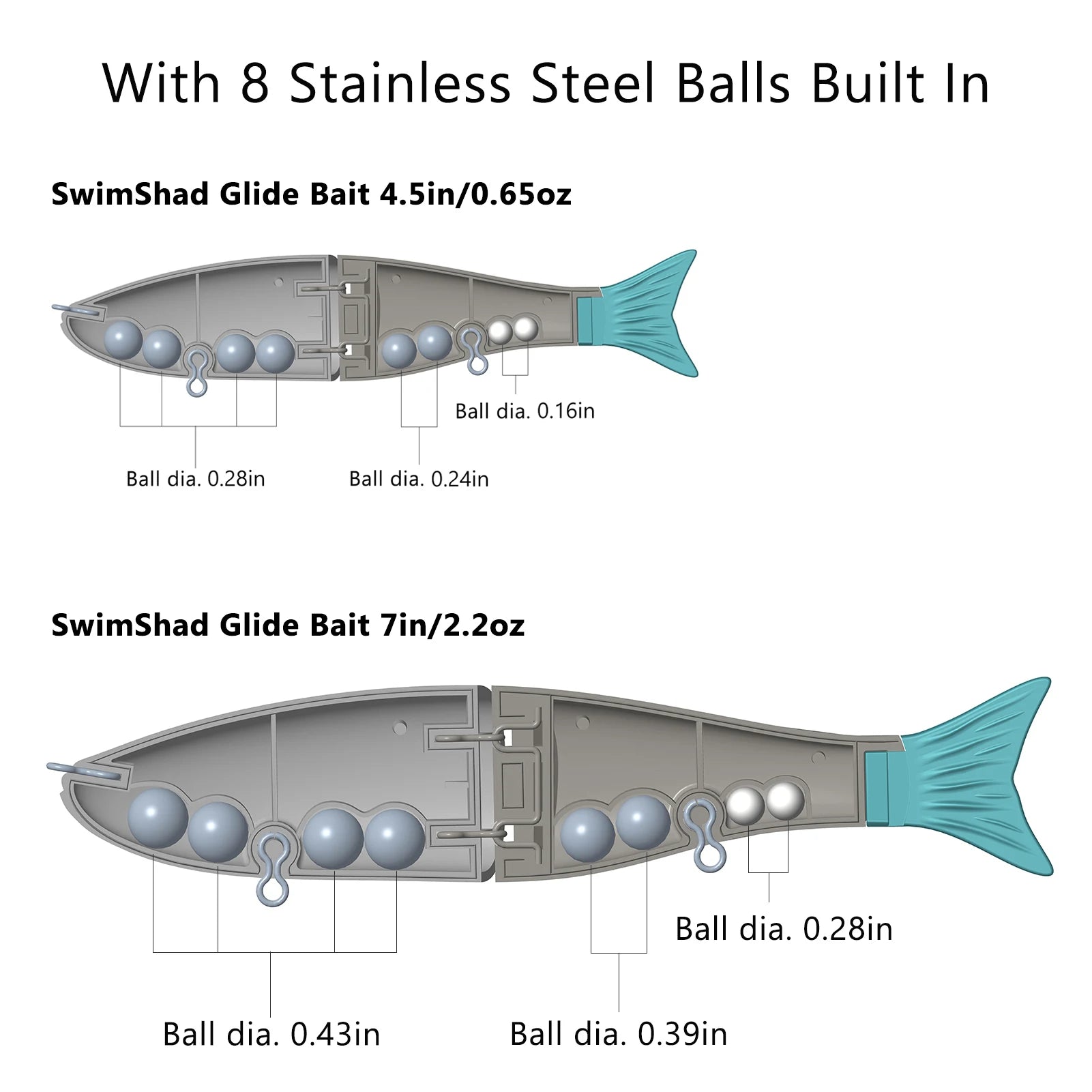 BASSDASH Hard Sinking Swimbait