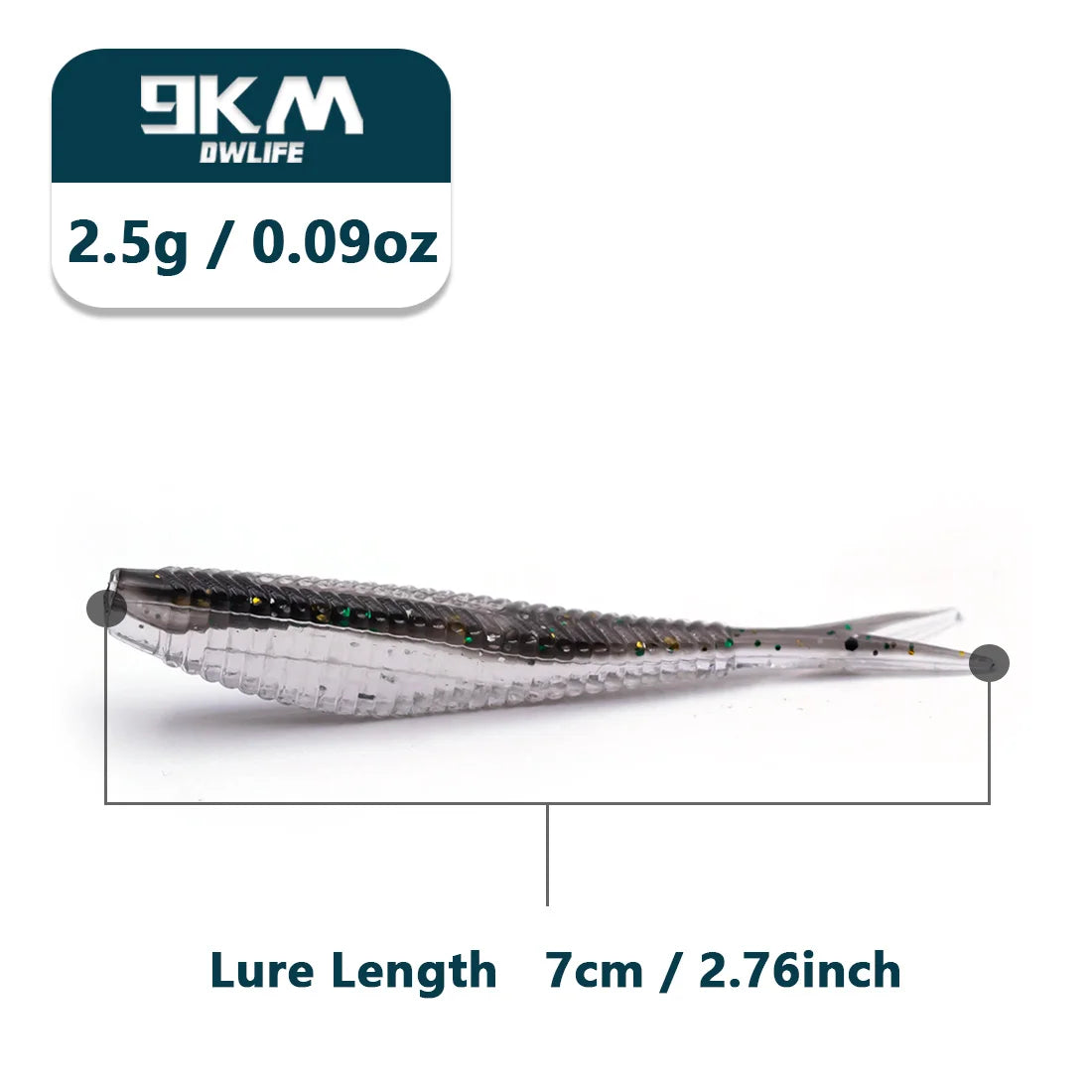 9KM DWLIFE Soft Plastic Minnow 15pcs