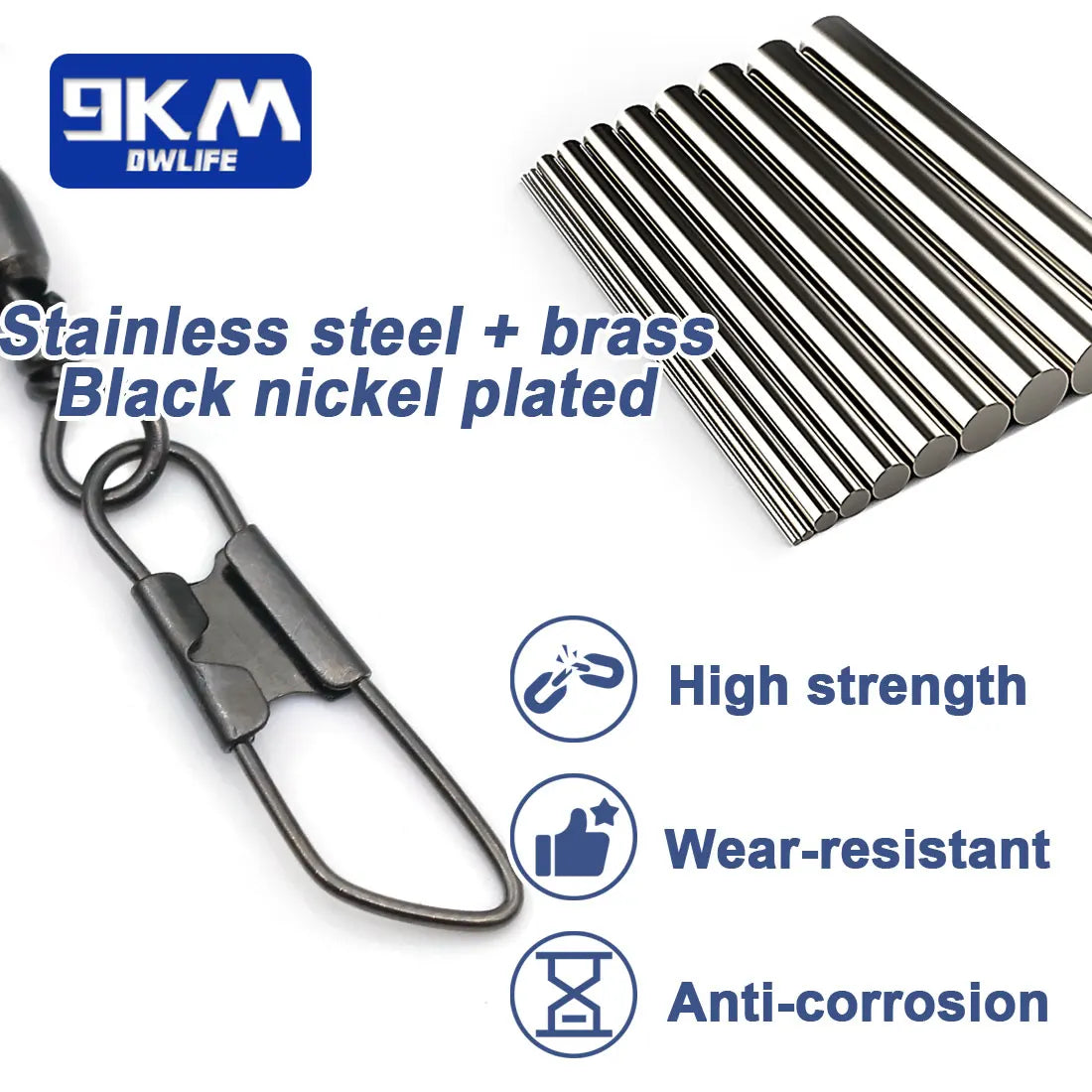 9KM DWLIFE Double Snap Swivels Set