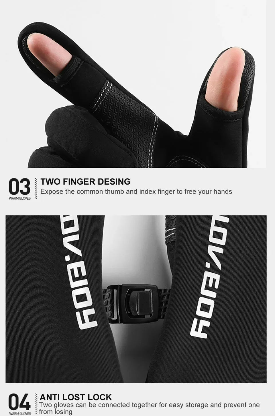 Waterproof Winter Fishing Gloves